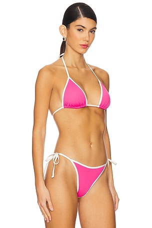 LSPACE Lotus Bikini Top in Pink