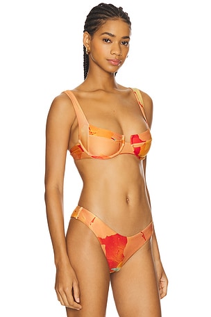 LSPACE Coast To Coast Bikini Top in Orange