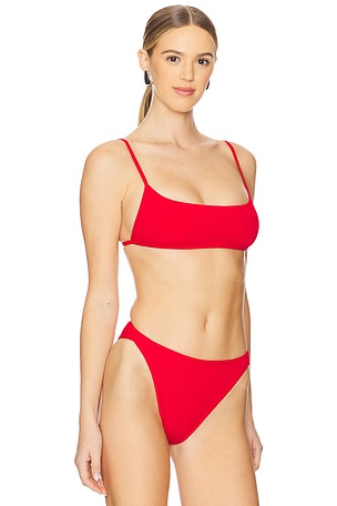 LSPACE Kourt Bikini Top in Red