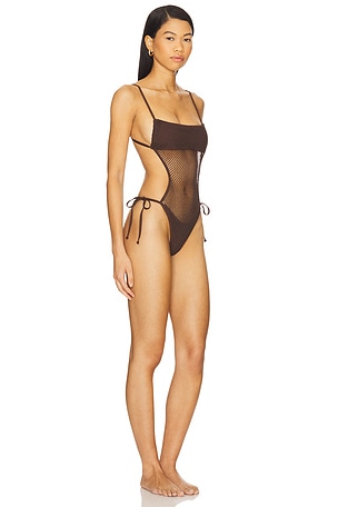 LSPACE Catching Up One Piece Swimsuit in Brown