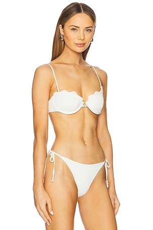 LSPACE Sunrise Seashell Bikini Top in Ivory