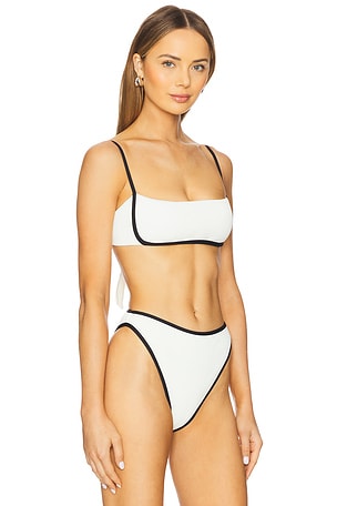 LSPACE Hazel Bikini Top in White