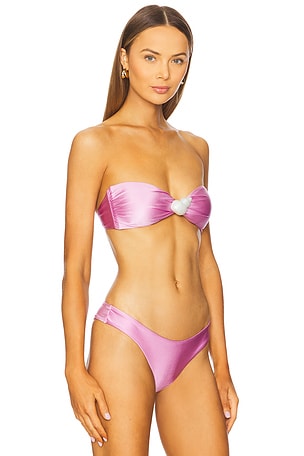 LSPACE Luminescent Bikini Top in Mauve