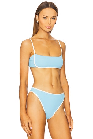 LSPACE Hazel Bikini Top in Blue