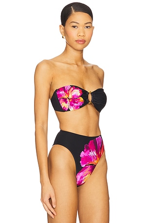 LSPACE Jasper Bikini Top in Black. Size XS. Also