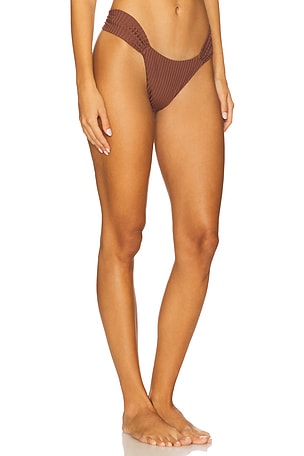 LSPACE Eco Ocean Rib Dolce Bitsy Bottom in Brown