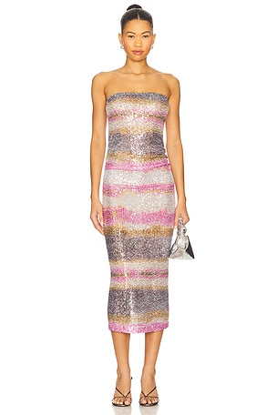 Shibori Stripe Tube Dress Le Superbe
