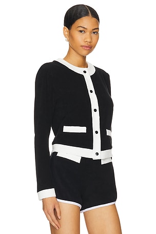 Le Superbe x REVOLVE French Terry Cardigan in Black