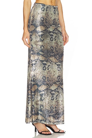 Le Superbe Maxi Slip Skirt in Grey