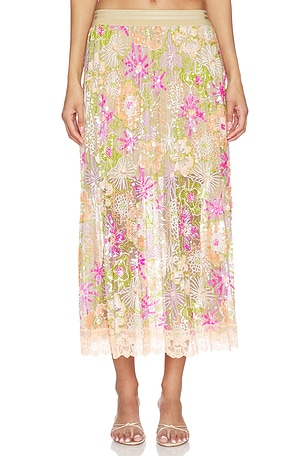 Flori Culture Pleated Skirt Le Superbe