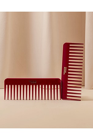 La Bonne Brosse Large Comb in Cherry Red
