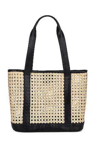 Lovestrength Natural Rattan Wicker Tote in Neutral