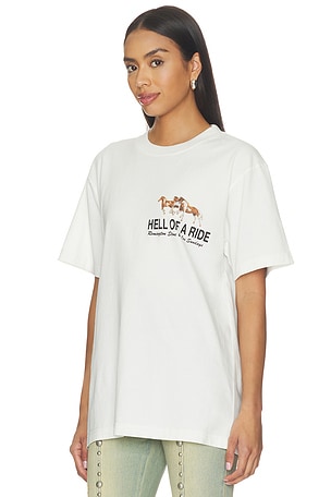 Los sundays camiseta the hell of a ride en color blanco
