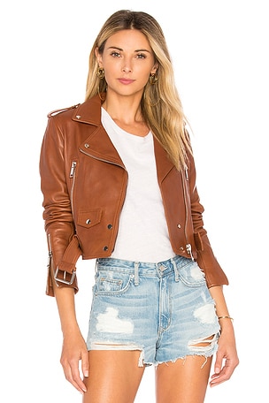 Mya Cropped Biker Jacket