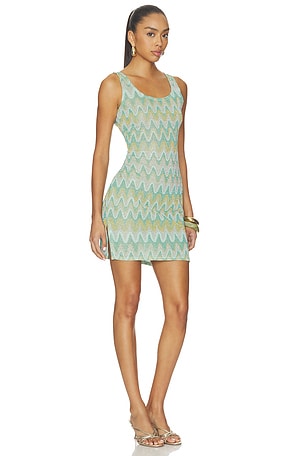 Luli Fama Lucid Waters Tank Dress in Teal