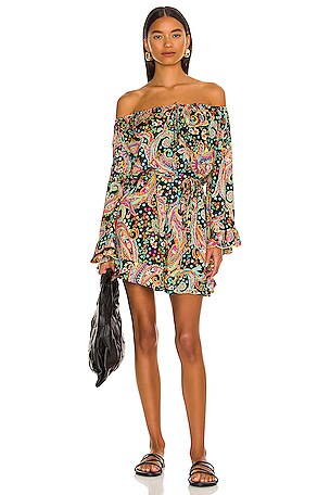Luli Gypsy Off the Shoulder Ruffle Dress Luli Fama