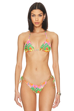 Strapless Bandeau Bikini Top - Citrus Sunrise –Kulani Kinis AU