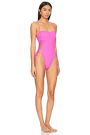 Luli Fama Wavy Baby One Piece in Pink