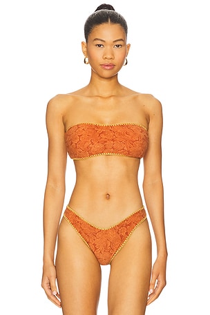 Luxe Stitch Free Form Removeable Bandeau Bikini Top Luli Fama