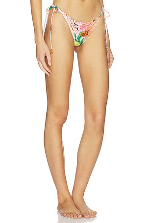 Luli Fama Crystallized Seamless Ruched Bottoms in Pink,Green