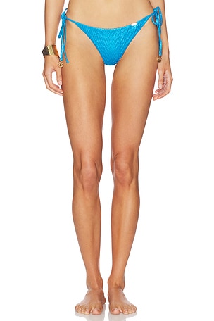 Seamless Ruched Back Brazilian Tie Bikini Bottom Luli Fama