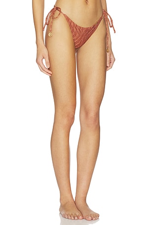 Luli Fama Muse Glow Seamless Ruched Back Brazilian in Brown