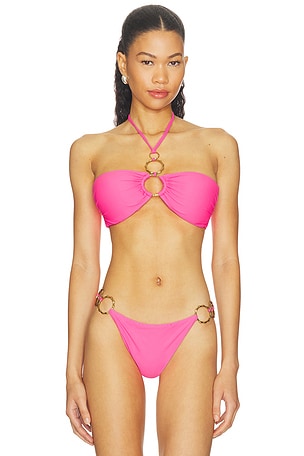 Solar Pop Drawstring Bandeau Top Luli Fama