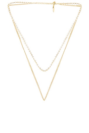 Diamonte Chain Charm Necklace Luv AJ