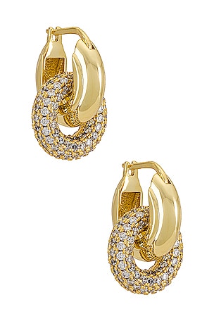 Pave Interlock Hoops Luv AJ