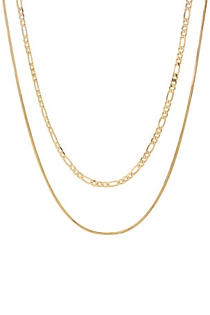 Luv AJ Cecilia Chain Necklace in Metallic Gold