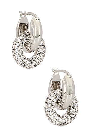 Pave Interlock Hoops Luv AJ