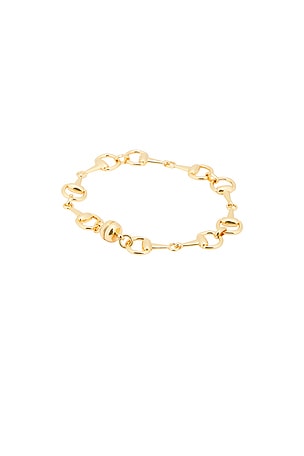 Luv AJ The Horsebit Bracelet in Metallic Gold