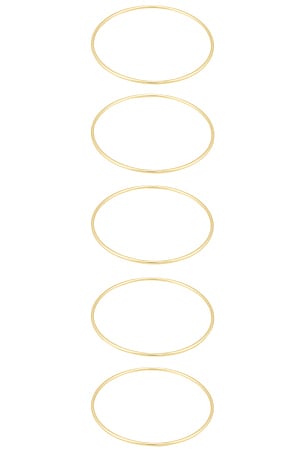 Luv AJ The Sophia Bangle Set in Metallic Gold