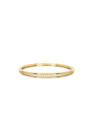 Luv AJ Wave Hinge Cuff in Metallic Gold