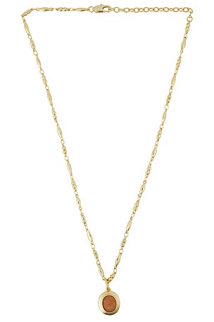 Sunset Stone Locket Necklace Luv AJ