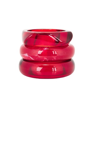 Luv AJ The Formentera Bangle Set in Red