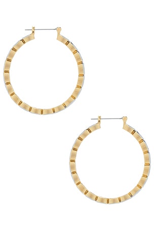 Luv AJ The Palais Eternity Hoops in Metallic Gold