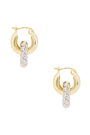 Luv AJ The Two Tone Rope Interlocked Hoops