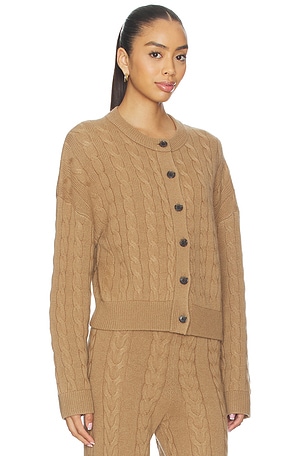 Lisa Yang Cassie Cardigan in Tan