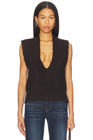 Lisa Yang Sallie Vest in Brown. Size 2. Also