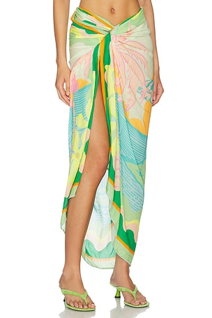 Maaji Pastel Mirage Isla Cover Up Skirt en Vert