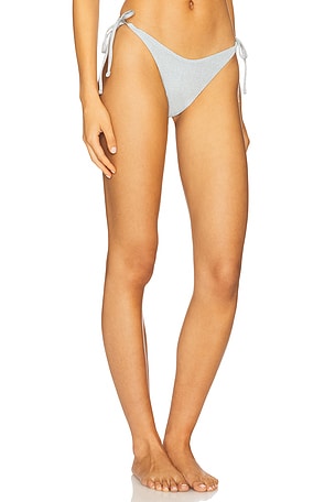 Maaji Splenium Bikini Bottom in Metallic Silver