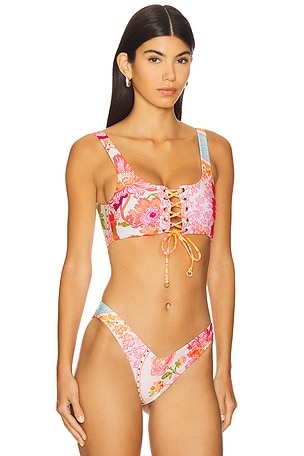Maaji Dazzle Bikini Top in Coral