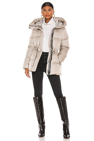 Mackage Freya Puffer Jacket in Champagne Black REVOLVE