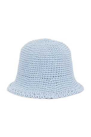 Magda Butrym Crochet Bucket Hat in Baby Blue. Size S/M. Also