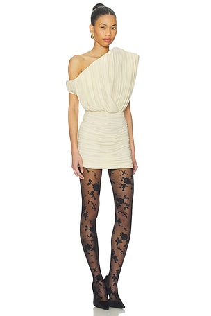 Magda Butrym Strapless Mini Dress in Beige