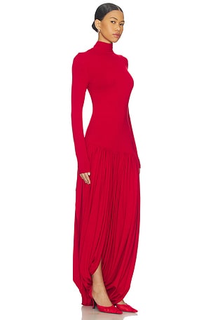 Magda Butrym Long Sleeve Dress in Red