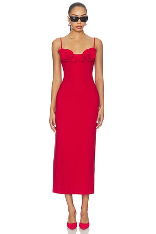 Floral Applique Midi Dress Magda Butrym
