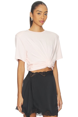 Magda Butrym Tie Front T-Shirt in Blush