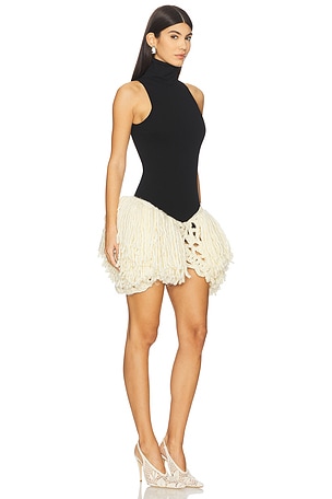 Magda Butrym Crochet Bodysuit in Black